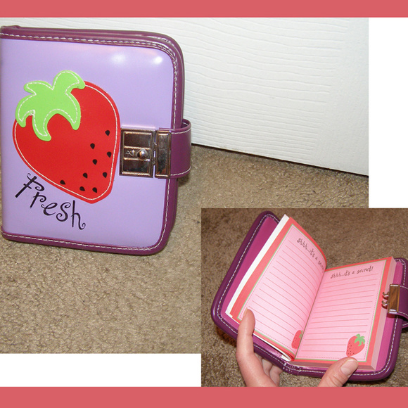 Claire's Other - NEW Very cute "FRESH" Strawberry Diary that Locks